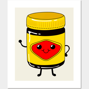 Cute Vegemite jar - Australia - Cute Vegetarian Spread Posters and Art